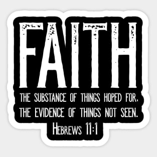 hebrews 11 1 Faith Christian Gift Sticker